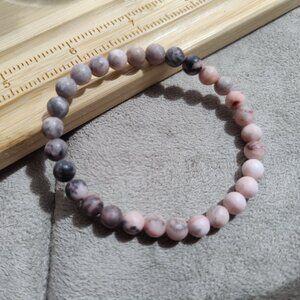 Pink Zebra Stone Bracelet